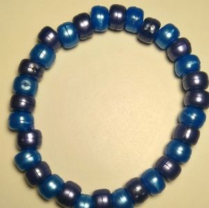 A dark blue and purple bracelet